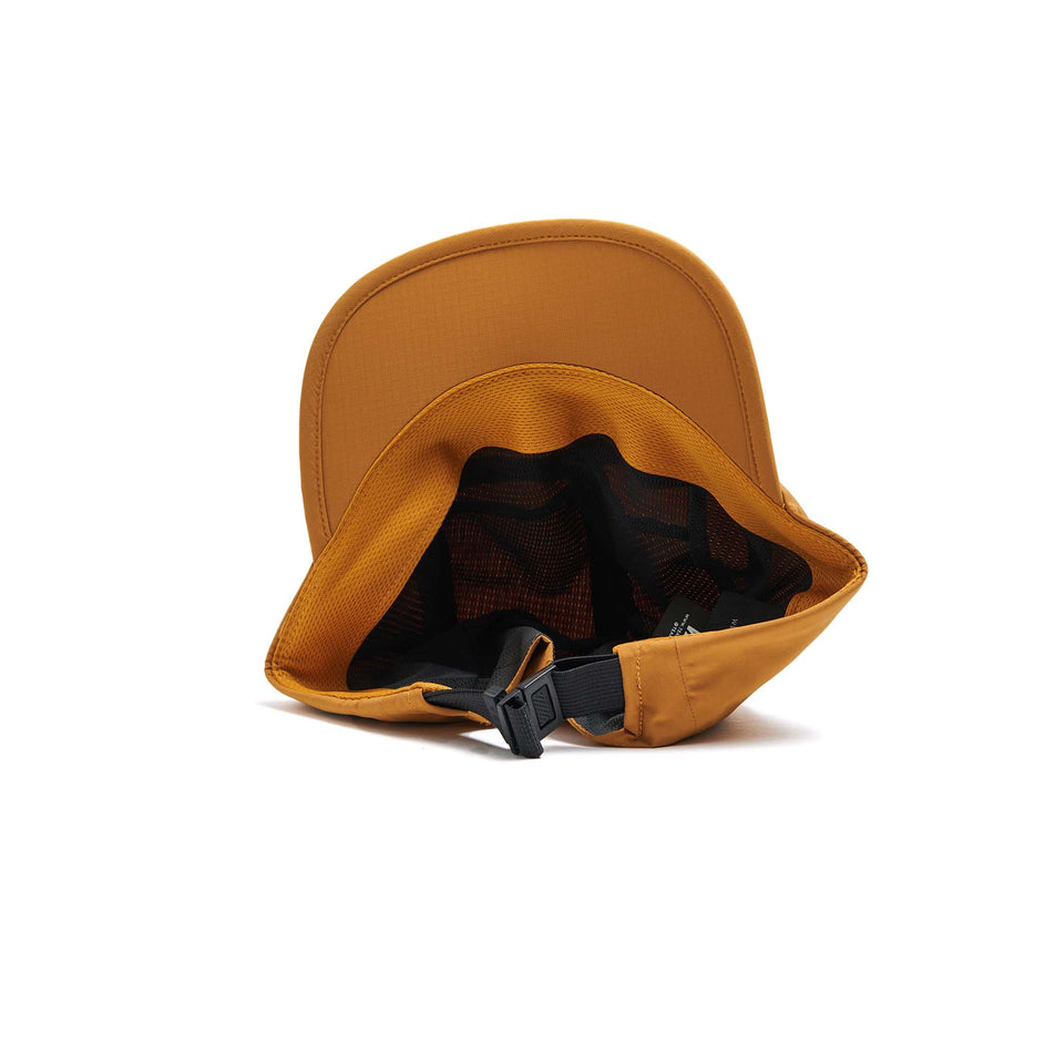 The underside of a VÅGA Unisex Fell Cap 2.0 in the Mustard colourway. (8596258291874)