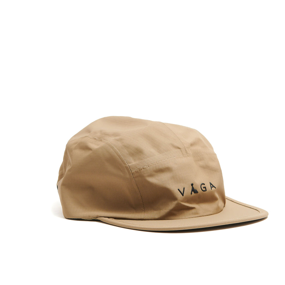 Front view of a VÅGA Unisex Fell Cap 2.0 in the Sand colourway (8684926599330)