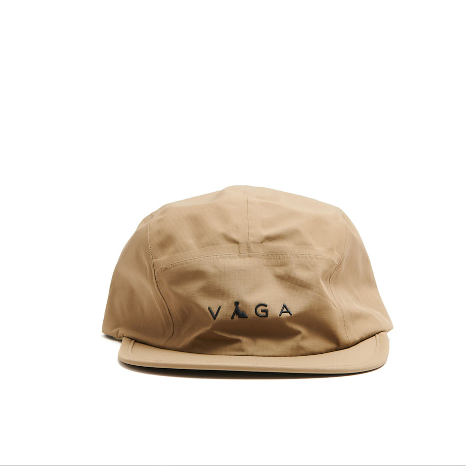Front view of a VÅGA Unisex Fell Cap 2.0 in the Sand colourway (8684926599330)