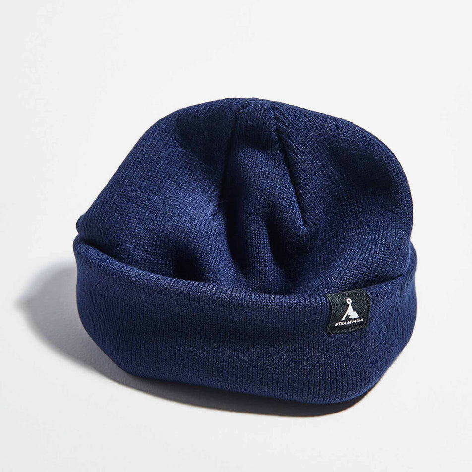 The VAGA Unisex Fine Rib Beanie in the Navy Blue colourway. (8751581954210)