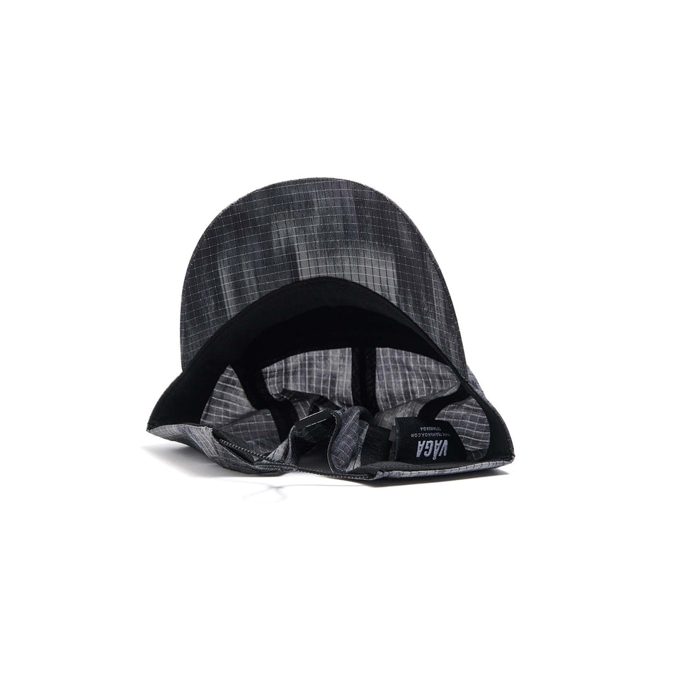 The underside of a VÅGA Unisex Night Club Cap 2.0 in the Black/Grey colourway. (8596266680482)