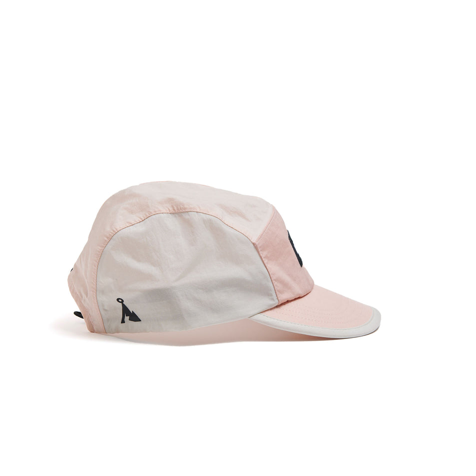 Right-hand side of a VÅGA Unisex Pacer Cap in the Dust Grey/Pink colourway. (8596345487522)
