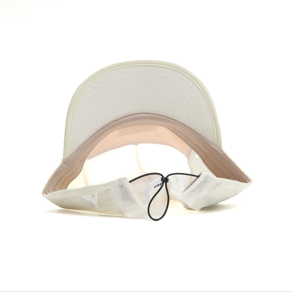 The underside of a VÅGA Unisex Pacer Cap 2.0 in the Mist/Pale Pink colourway (8684934463650)