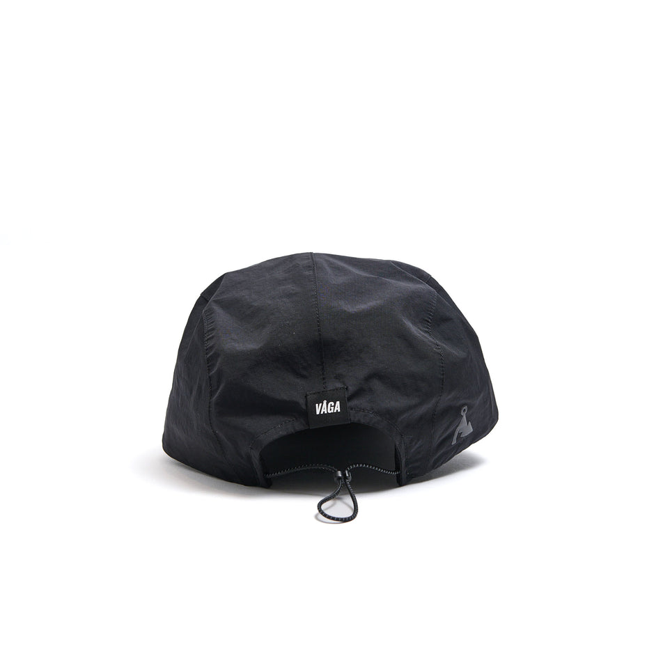 The back of a VÅGA Unisex Pacer Cap in the Storm Black colourway. (8596341162146)