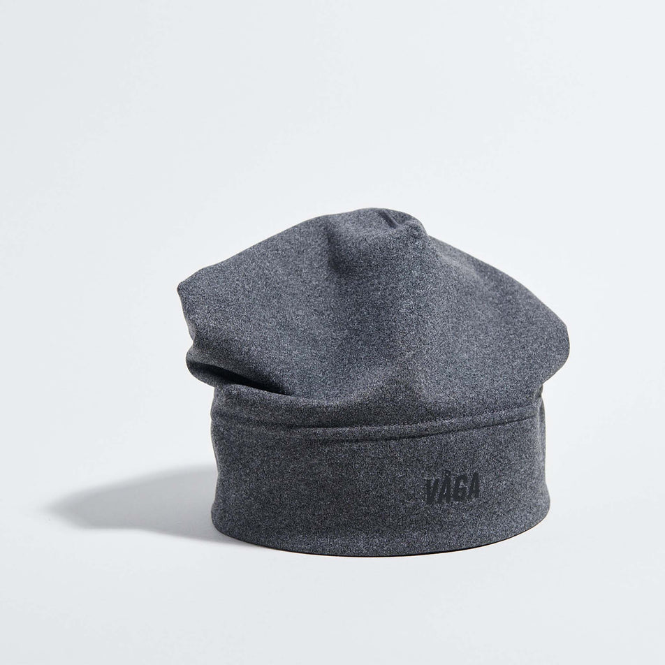 Front view of the VAGA Unisex Performance Skull Cap in the Dark Grey Melange colourway. (8751592112290)