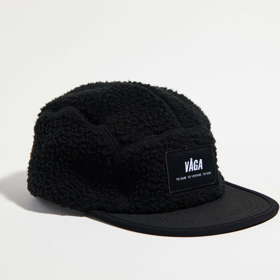 The VAGA Unisex Teddy Fleece Cap in the Black colourway. (8751586738338)