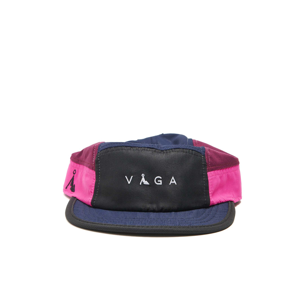 Front of a VAGA Unisex Club Cap in the Navy Blue/Bordo/Bright Pink Taupe colourway. (8551931347106)