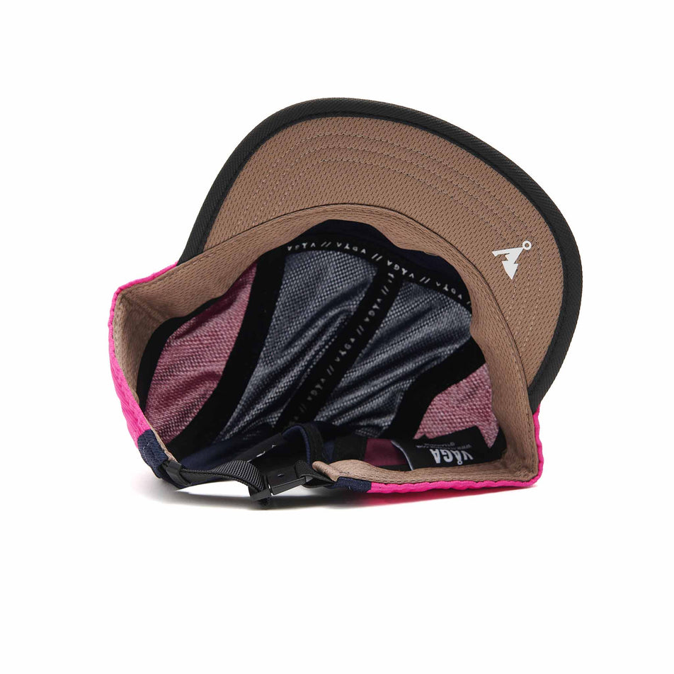 The underside of a VAGA Unisex Club Cap in the Navy Blue/Bordo/Bright Pink Taupe colourway. (8551931347106)
