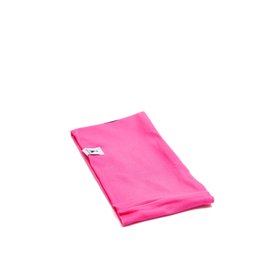 Back view of a VÅGA Unisex Club Headband in the Neon Pink colourway. (8487174340770)