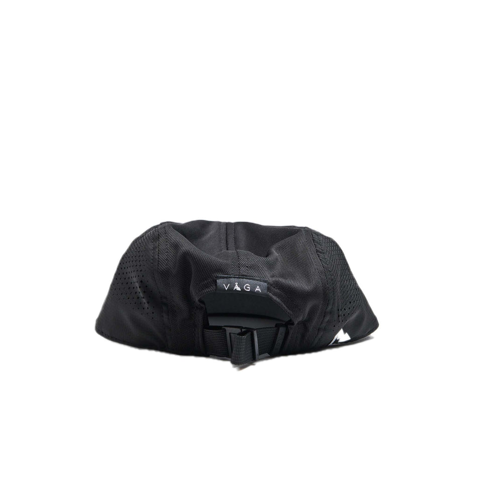 The back of a VAGA Unisex Feather Racing Cap in the Storm Black colourway (8500305494178)