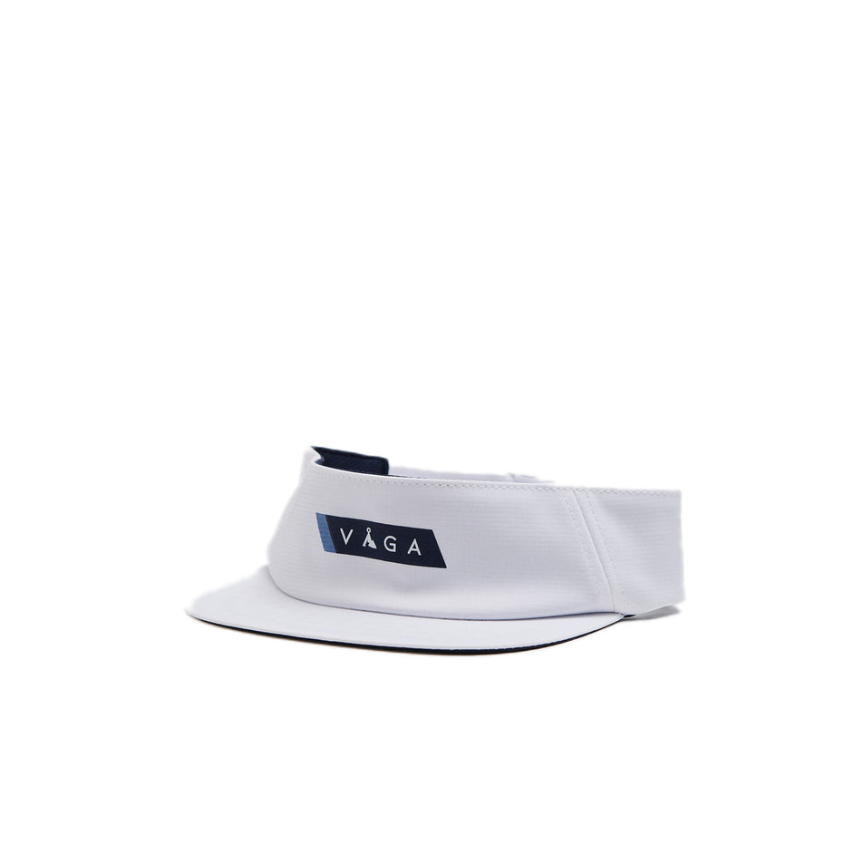 A VÅGA Unisex Feather Visor in the White/Navy Blue colourway.  (8596989378722)