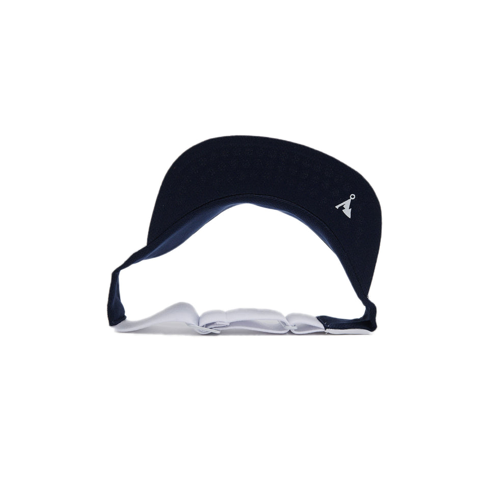 The underside of a VÅGA Unisex Feather Visor in the White/Navy Blue colourway. (8596989378722)