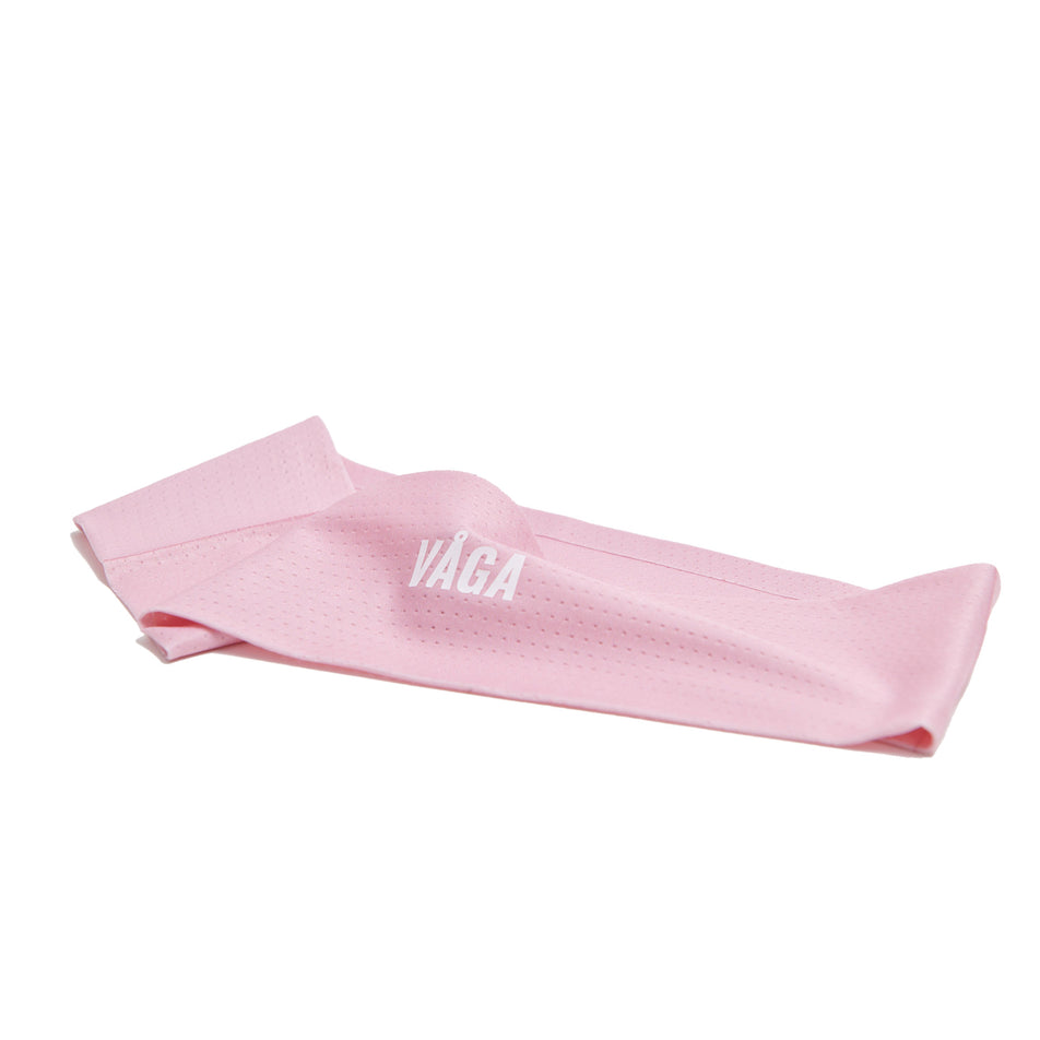 The front of a VÅGA Unisex Summer Headband in the Pastel Pink colourway (8684884852898)