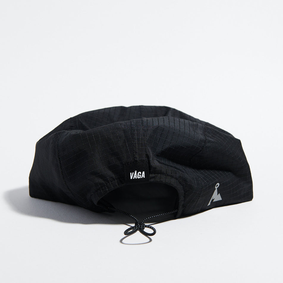 Back view of the VAGA Unisex Night Club Cap 2.0 in the Black colourway. (8751097610402)