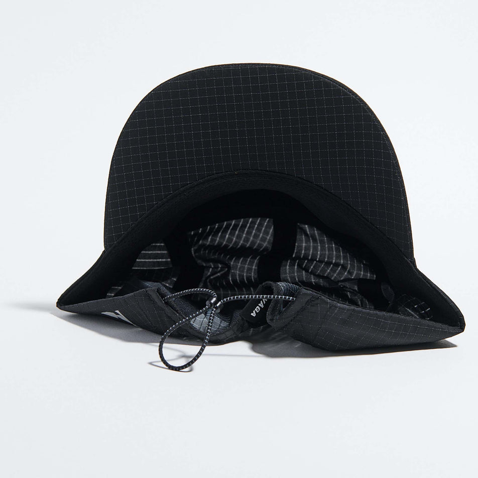 Inside view of the VAGA Unisex Night Club Cap 2.0 in the Black colourway. (8751097610402)