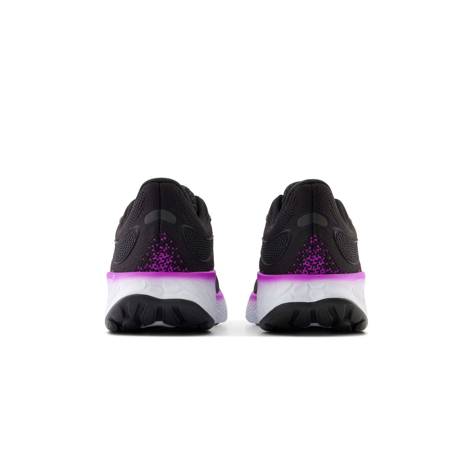 The back of a pair of New Balance Women's Fresh Foam X 1080 V12 Running Shoes in the Black (001) colourway (7983821389986)