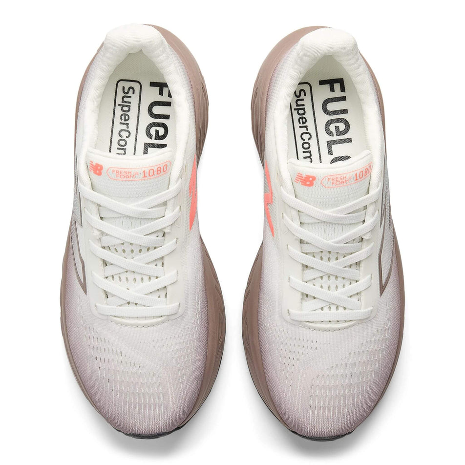 The uppers of a pair of New Balance Women's Fresh Foam X 1080 V14 Running Shoes in the Earth Shadow colourway. (8677167890594)