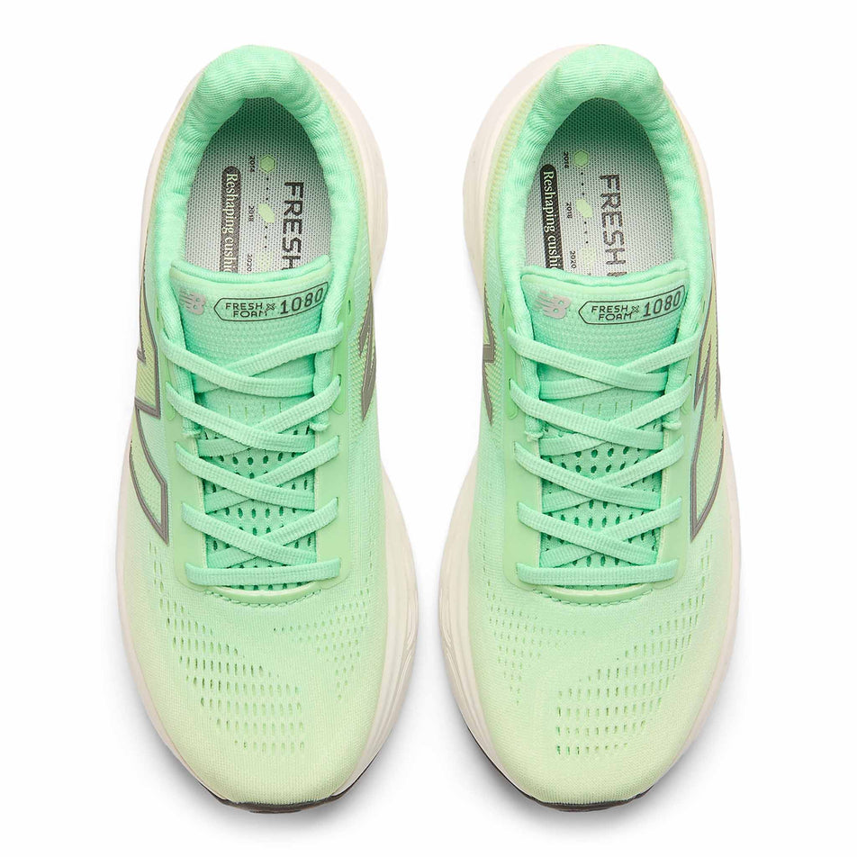 The uppers on a pair of New Balance Women's Fresh Foam X 1080 V14 Running Shoes in the Sweetgrass colourway (8569865109666)