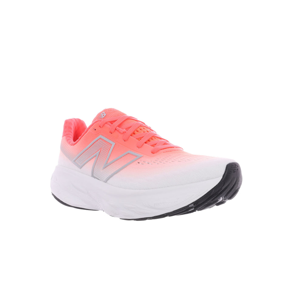 Lateral side of the right shoe from a pair of New Balance Women's Fresh Foam X 1080 V14 Running Shoes in the Urgent Red colourway (8677170249890)