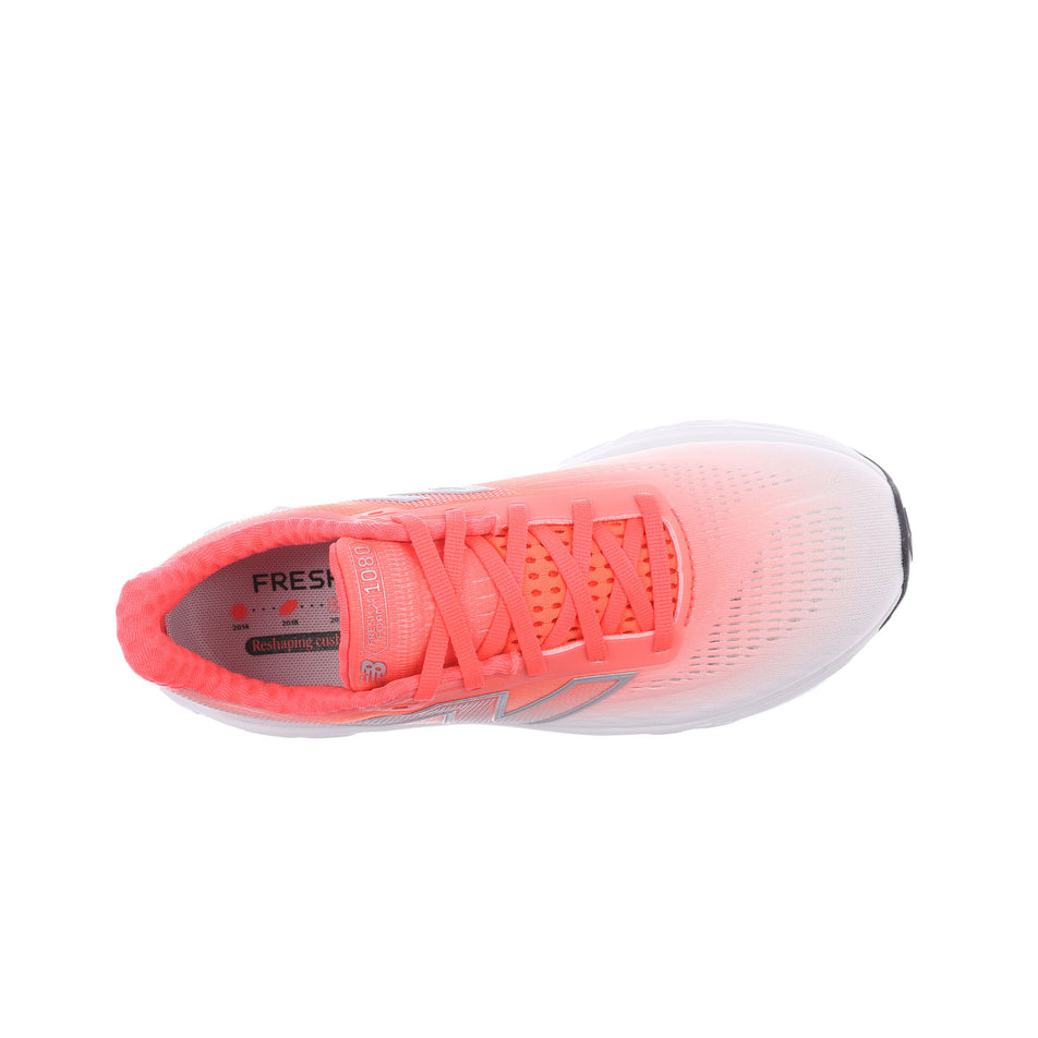 The upper of the right shoe from a pair of New Balance Women's Fresh Foam X 1080 V14 Running Shoes in the Urgent Red colourway (8677170249890)