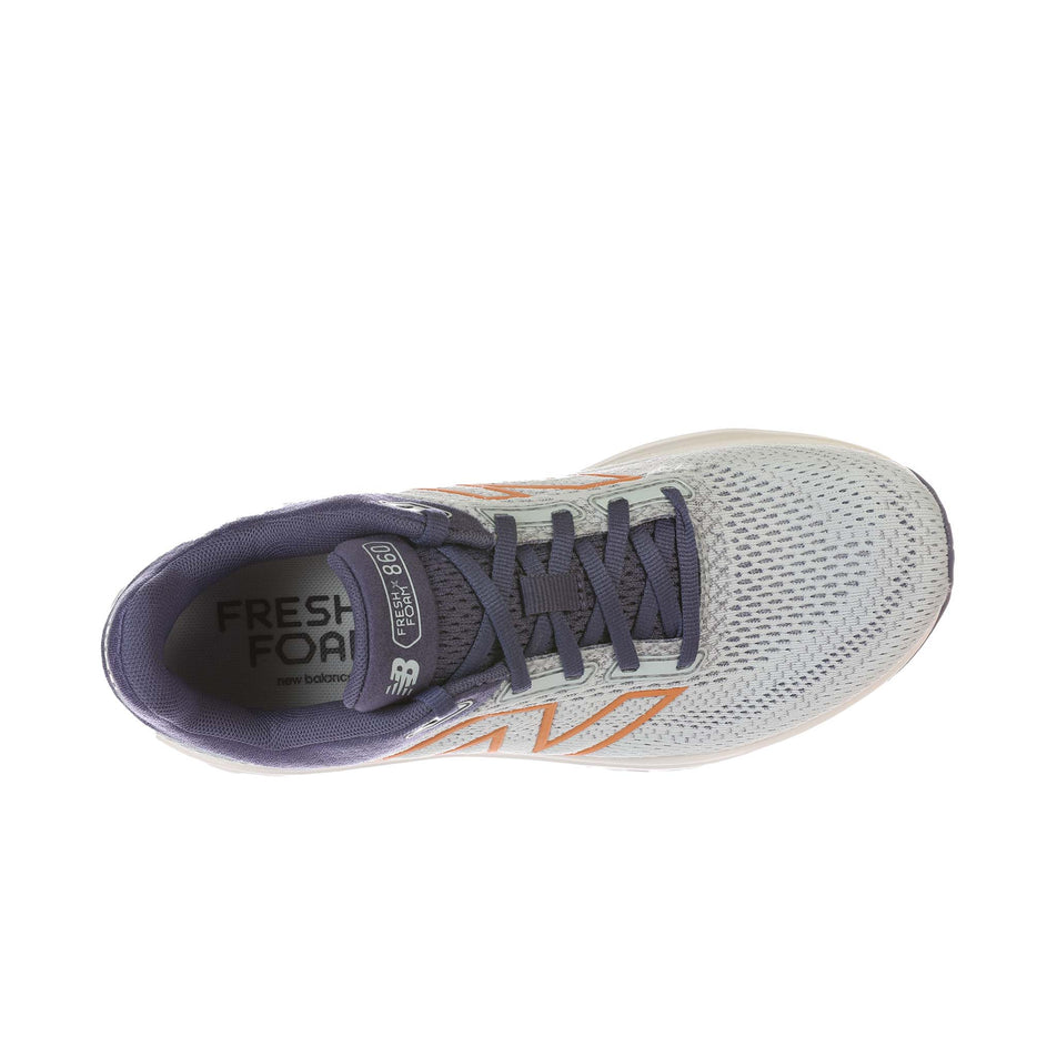 The upper of the right shoe from a pair of New Balance Women's Fresh Foam X 860 V14 Running Shoes in the Frosted Glass colourway (8677172969634)