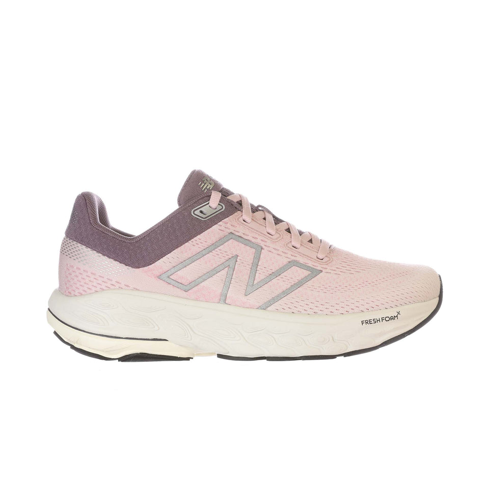 Lateral view of the right shoe from a pair of New Balance Women's Fresh Foam X 860 V14 Running Shoes in the Rose Sugar colourway. (8569882443938)