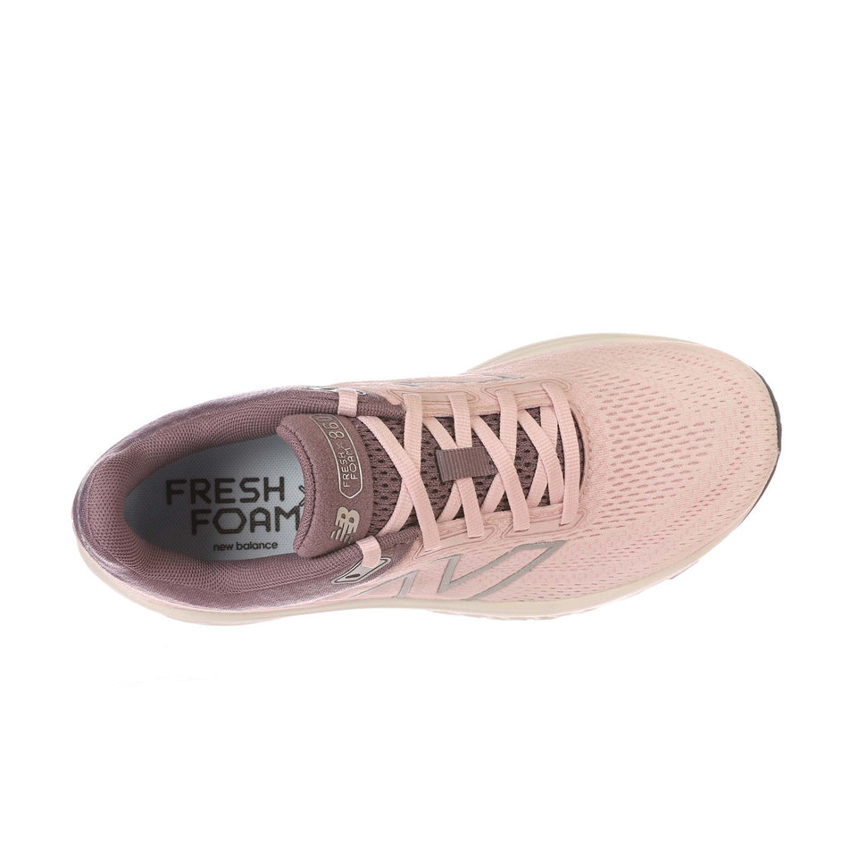 The upper of the right shoe from a pair of New Balance Women's Fresh Foam X 860 V14 Running Shoes in the Rose Sugar colourway. (8569882443938)