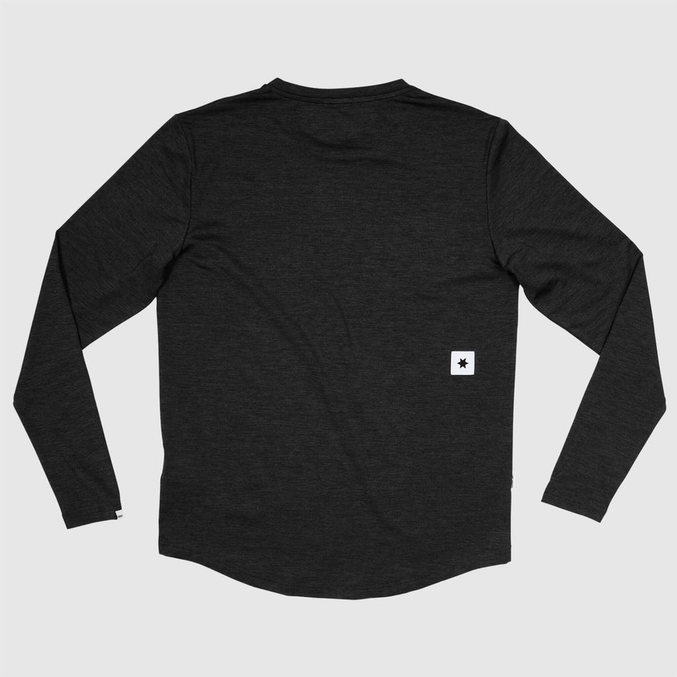 Back view of the SAYSKY Men's Clean Pace Long Sleeve in the Black colourway. (8601315442850)
