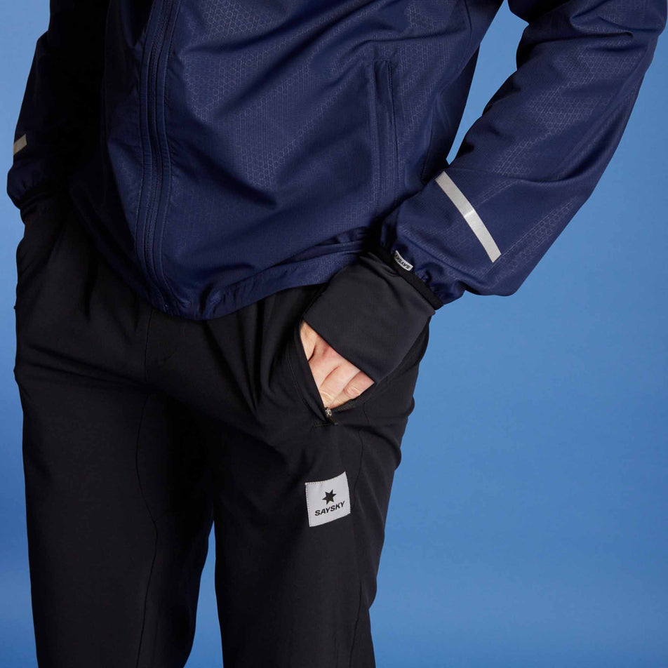 A model demonstrating the hand pockets on the SAYSKY Unisex Pace Pants. Model is also wearing a top. (8602035814562)