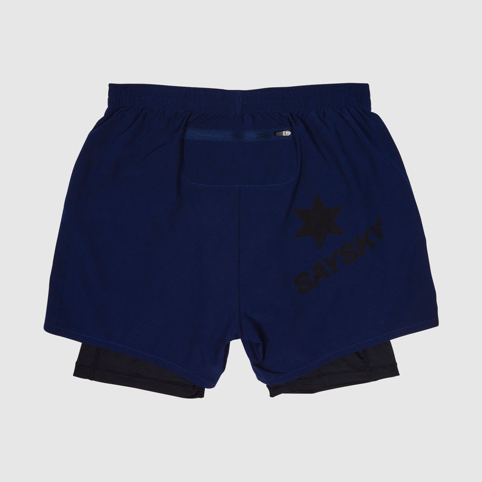 Back view of a pair of the SAYSKY Men's 2 In 1 Pace Shorts 5