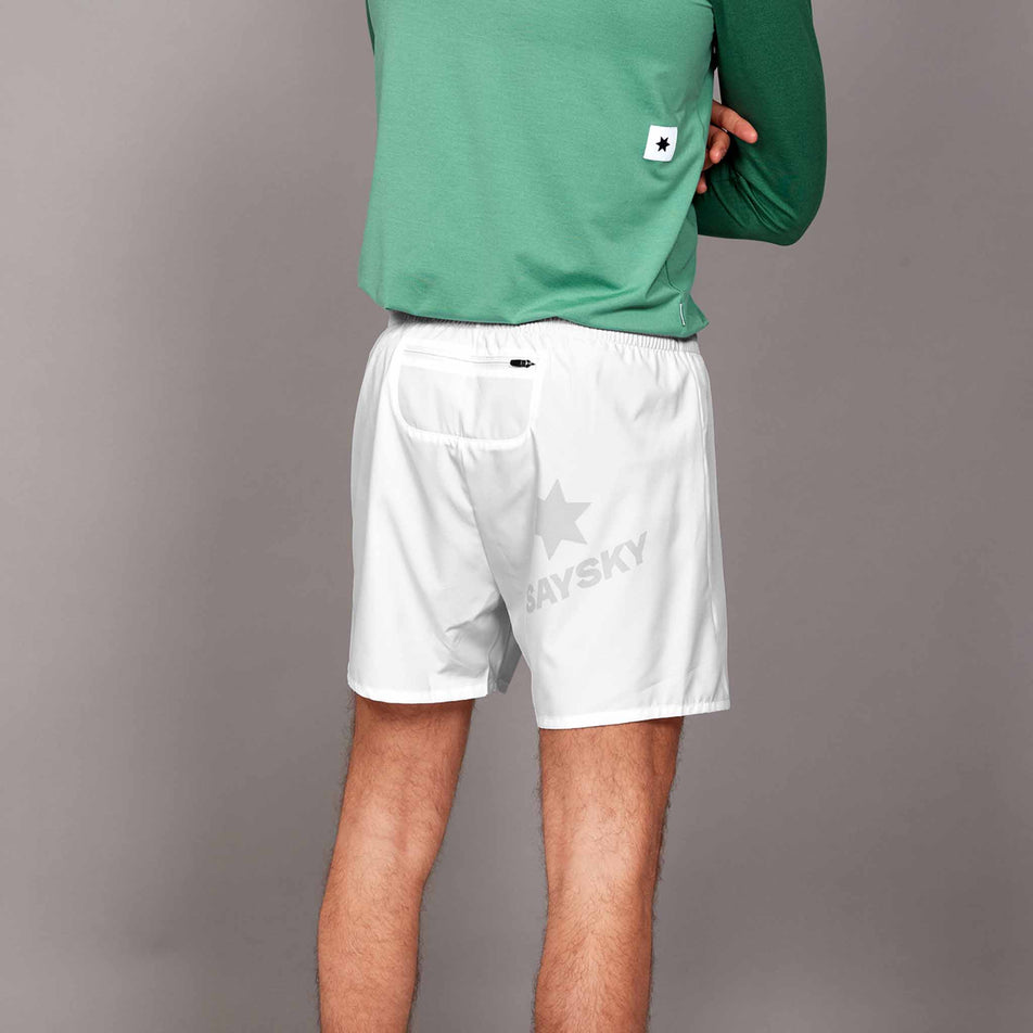 Back view of a model wearing a pair of the SAYSKY Men's Pace Shorts 5