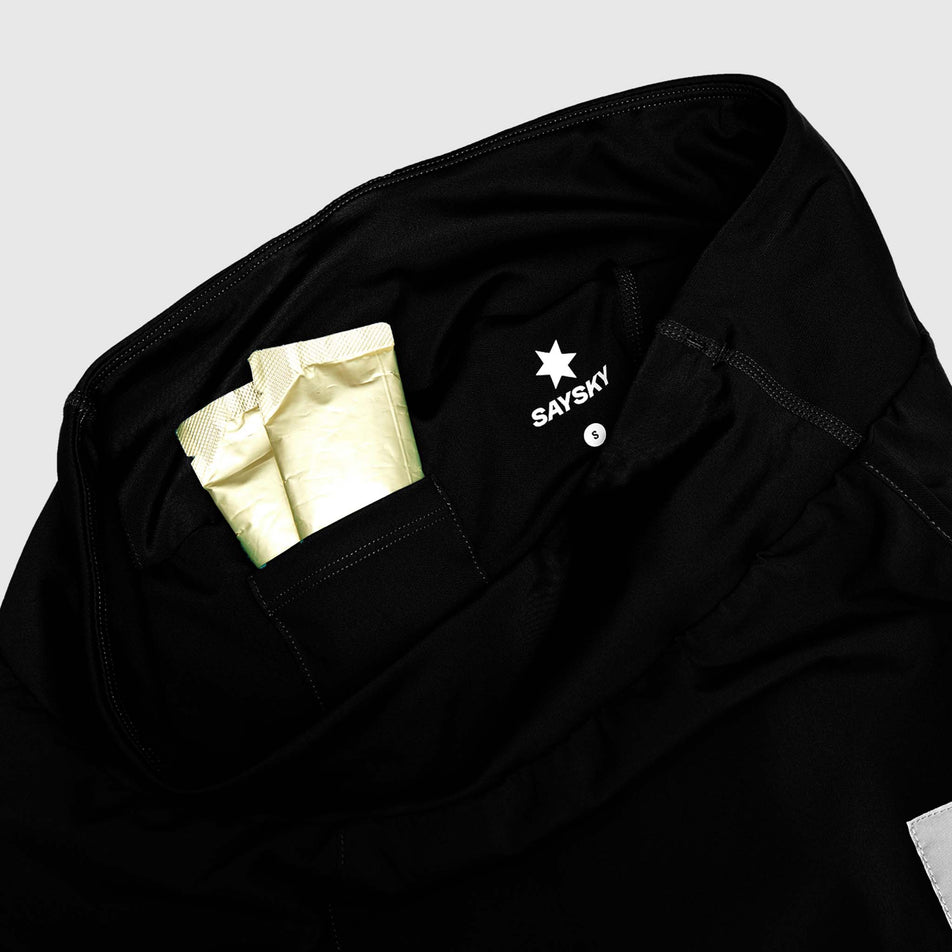 Close-up of the gel storage on the SAYSKY Women's Pace Shorts 3