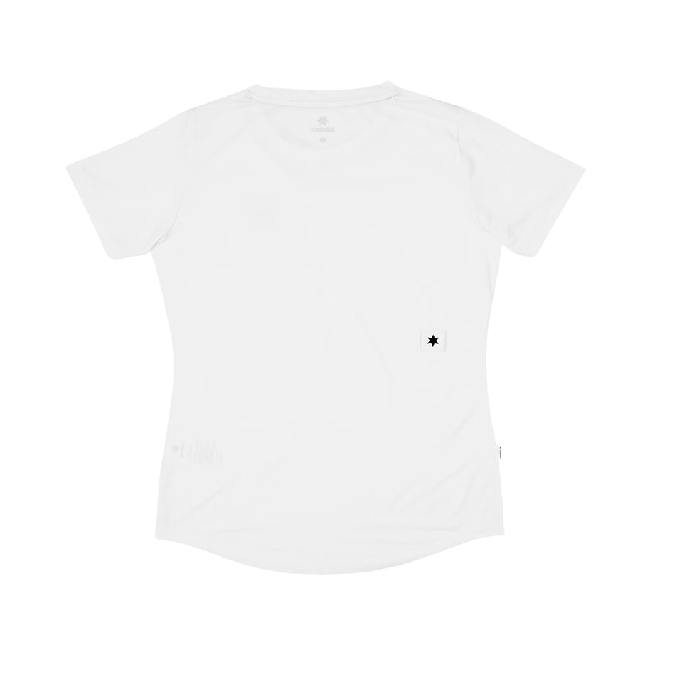 Back view of the SAYSKY Women's Clean Combat Pro T-Shirt in the White colourway. (8730994835618)