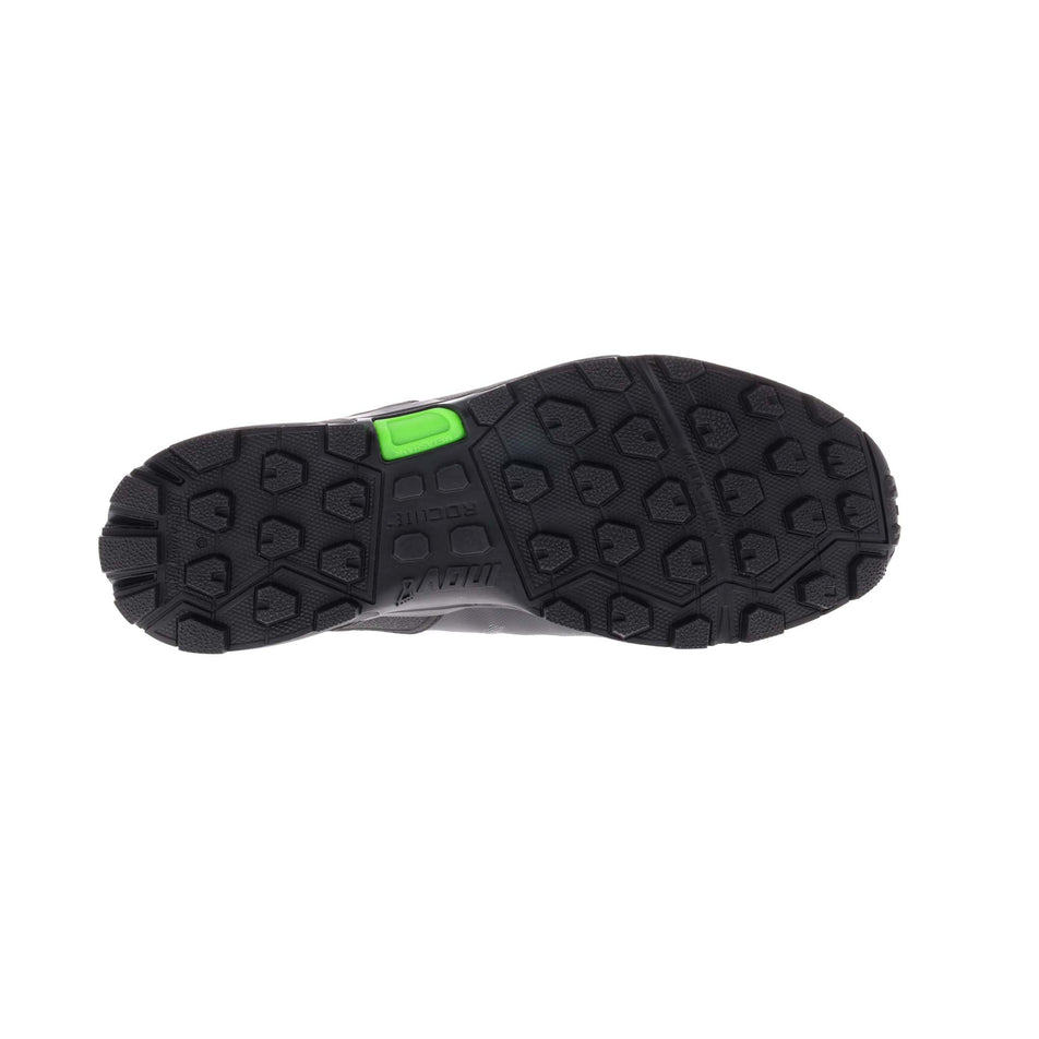 Outsole view of men's inov-8 roclite g 275 running shoes in grey (7281960681634)