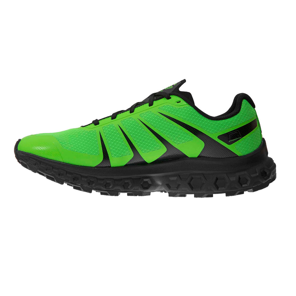 Medial side of the right shoe from a pair of women's Inov-8 TrailFly Ultra G 300 Max (6897229627554)
