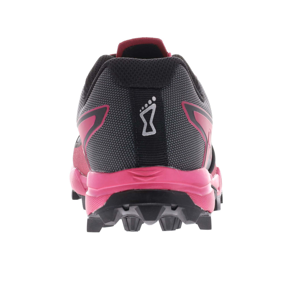 Posterior view of women's inov-8 x-talon ultra 260 v2 running shoes in pink (7606083551394)