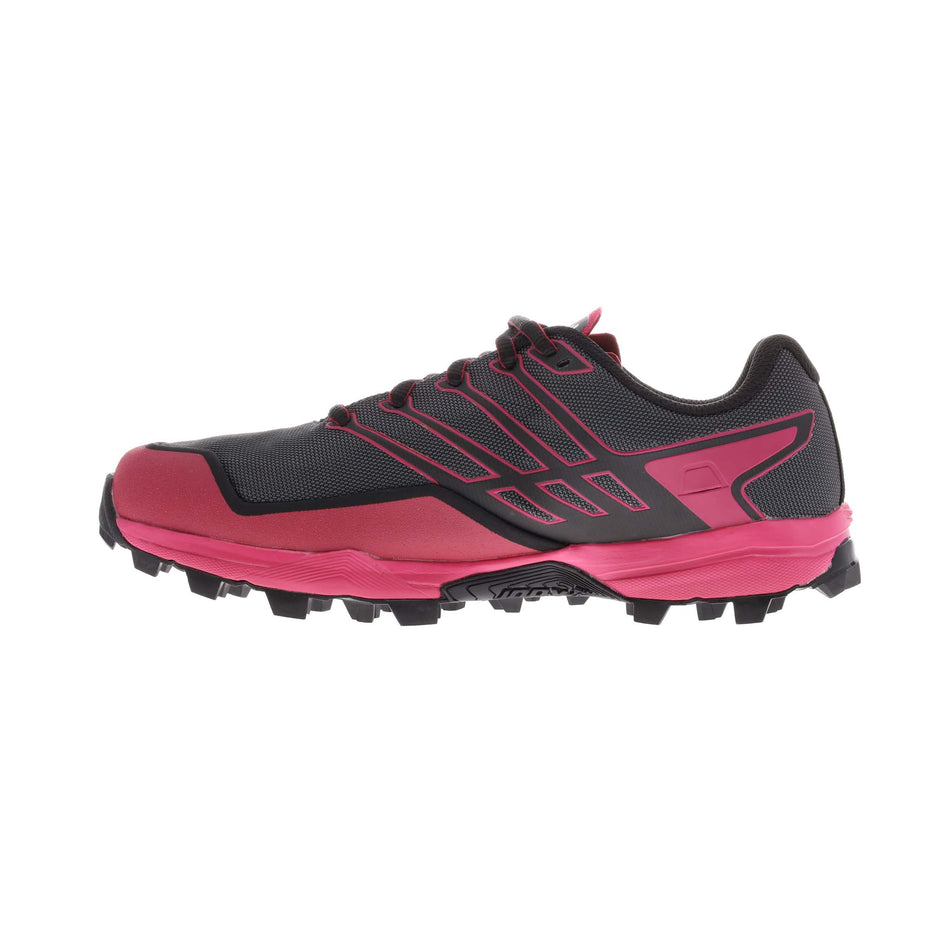 Medial view of women's inov-8 x-talon ultra 260 v2 running shoes in pink (7606083551394)