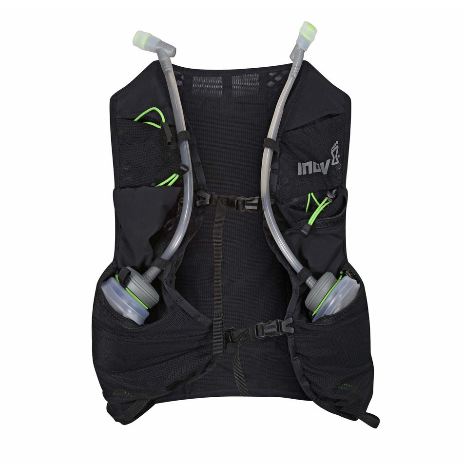 Front view of an Inov-8 Unisex Ultrapac Pro 2in1, with bottles, tubes and drinks valves showing (7728612737186)
