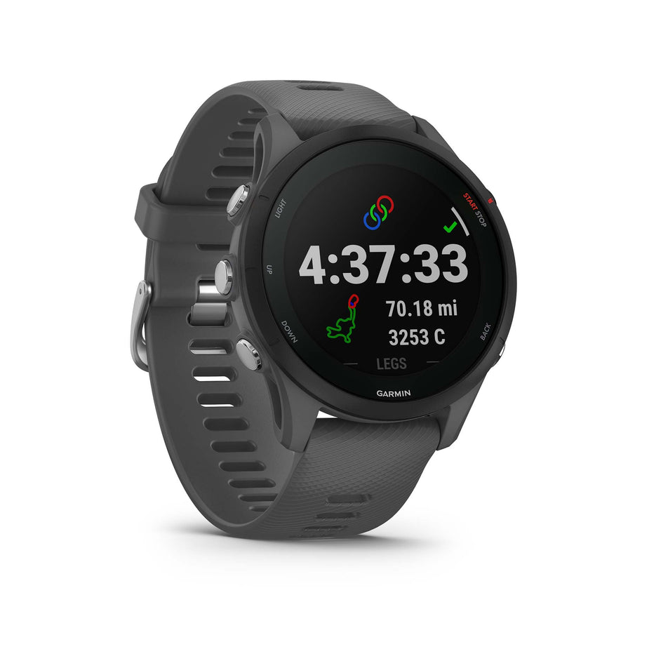Timer view on Garmin Forerunner 255 Smartwatch in Slate Grey (7528360968354)
