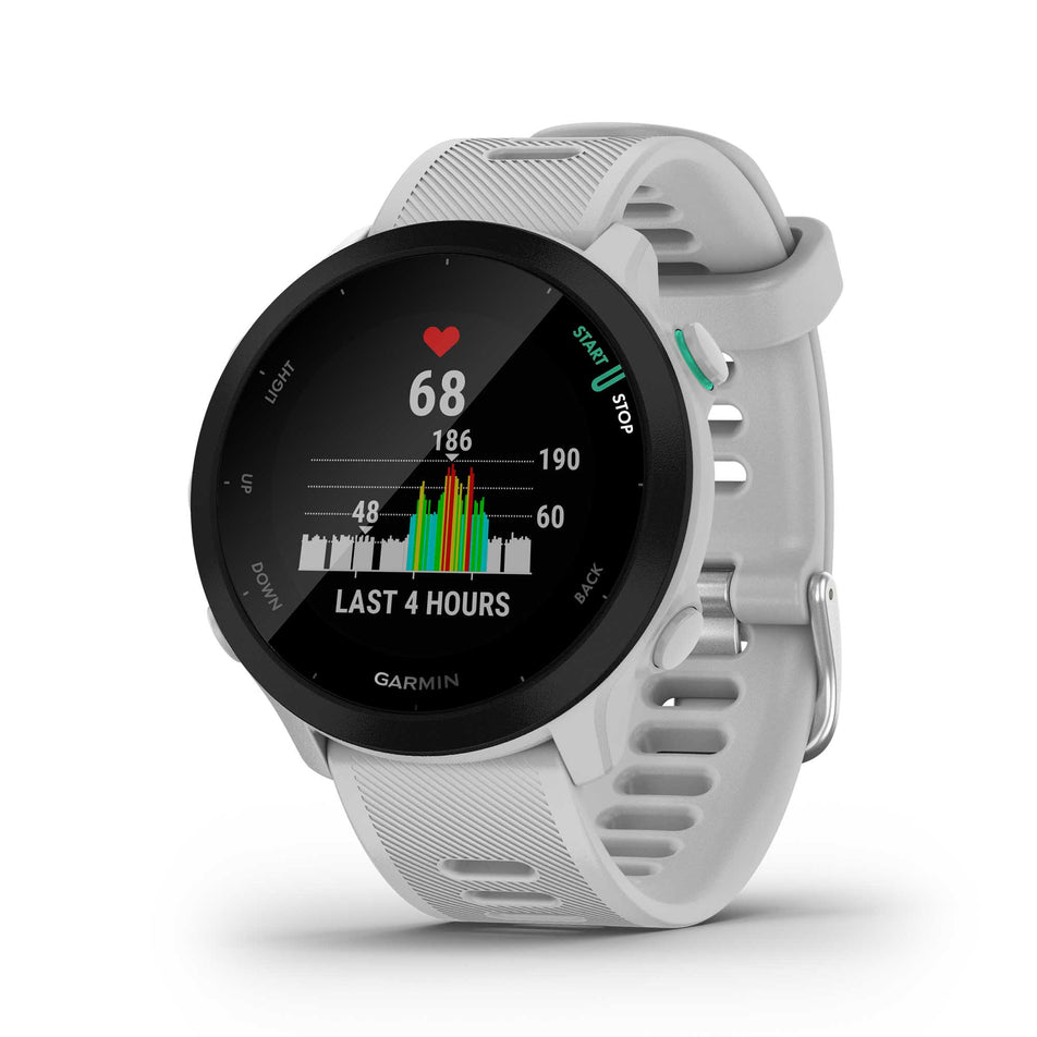 Heart rate view of unisex garmin forerunner 55 running watch (7074054635682)