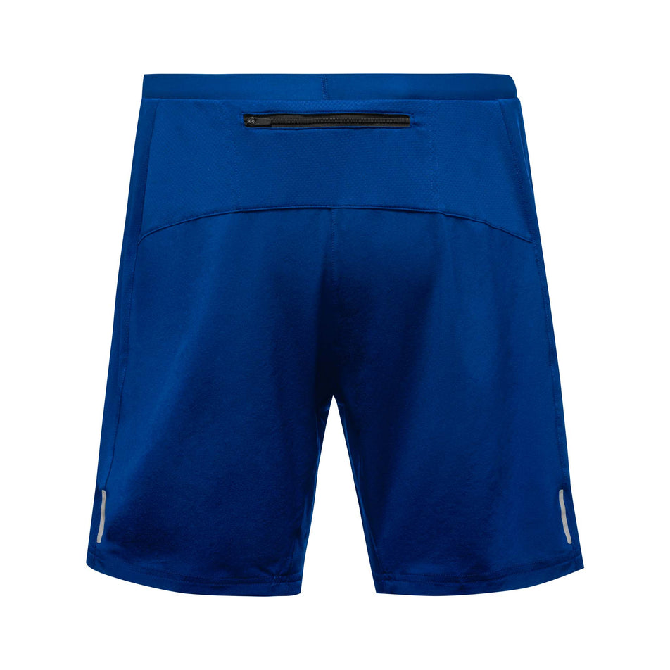 Rear view of Gore Wear Men's R5 2in1 Running Shorts in blue. (7763450527906)