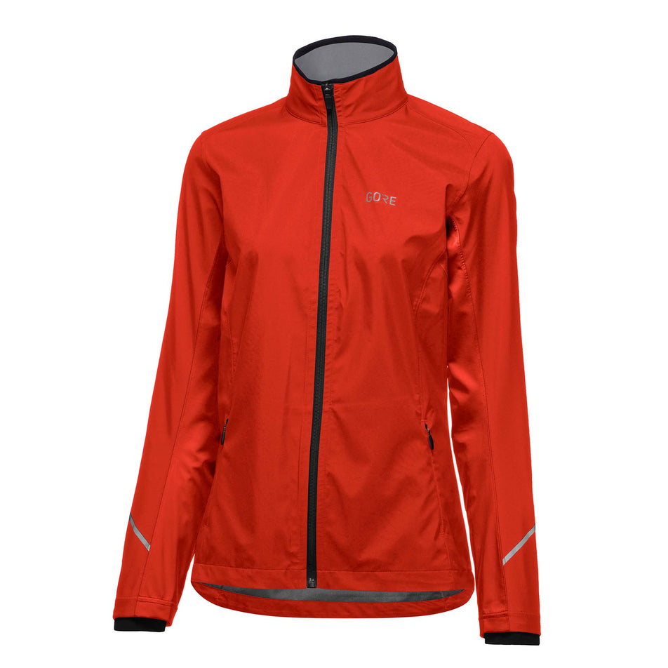 Front angled view of women's gore wear r3 partial gtx i jacket (7239273447586)