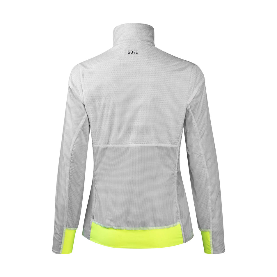 Back view of women's gore wear drive jacket in white (7595544019106)