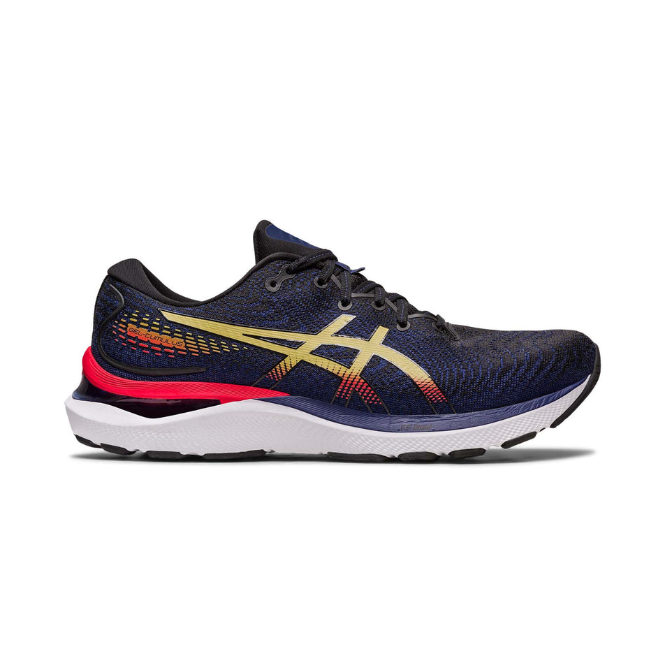 Right shoe lateral view of Asics Men's Cumulus 24 Running Shoes in black (7704199168162)