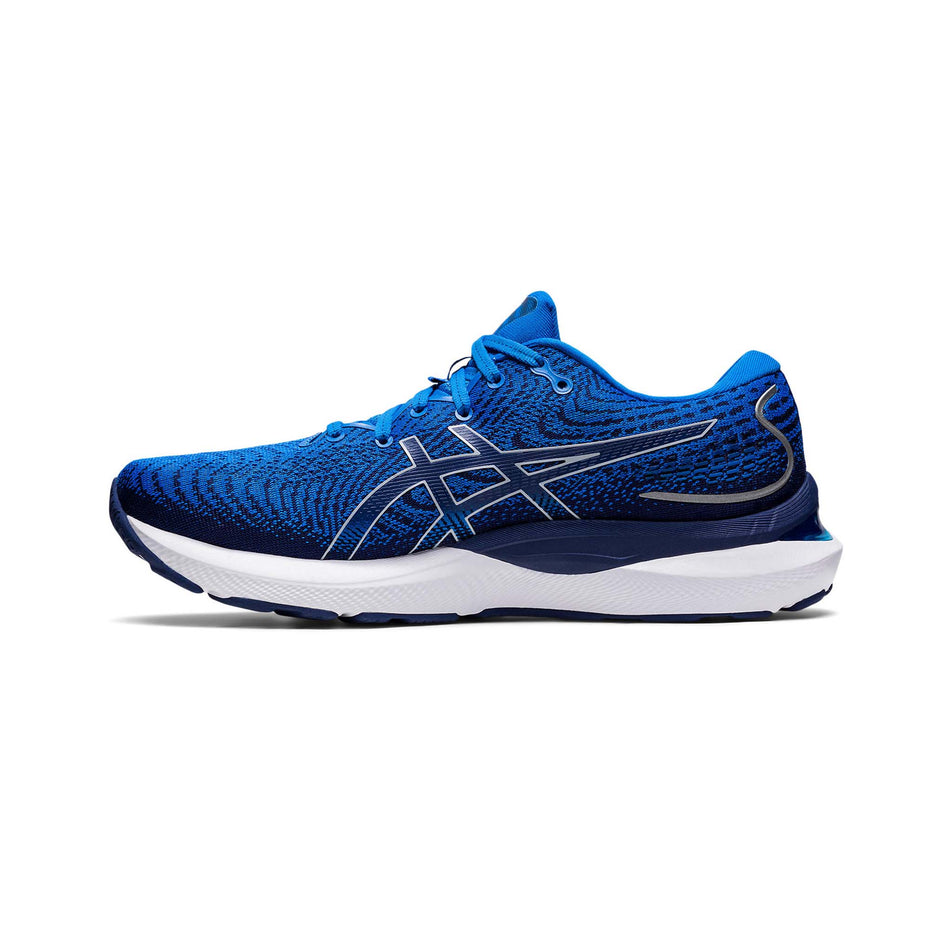 Medial view of men's asics gel-cumulus 24 running shoes in blue (7520578732194)