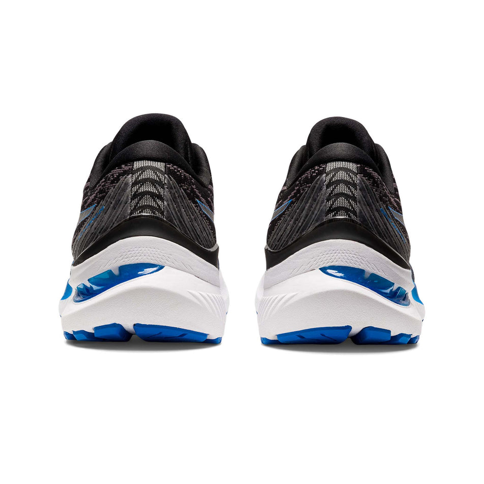 Posterior view of men's asics gel-kayano 29 running shoes in black (7520572113058)
