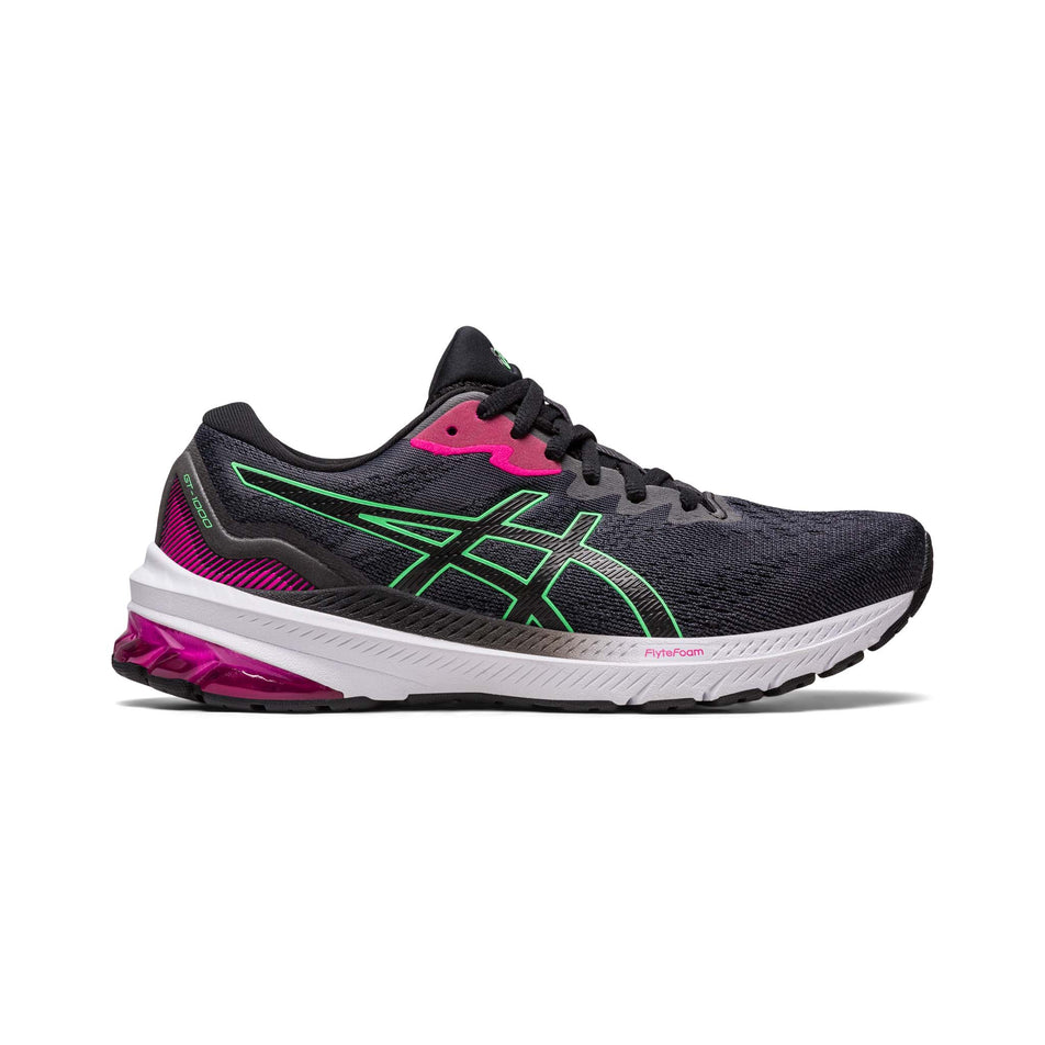 Lateral side of the right shoe from a pair of women's Asics GT-1000 11 Running Shoes (7724301811874)