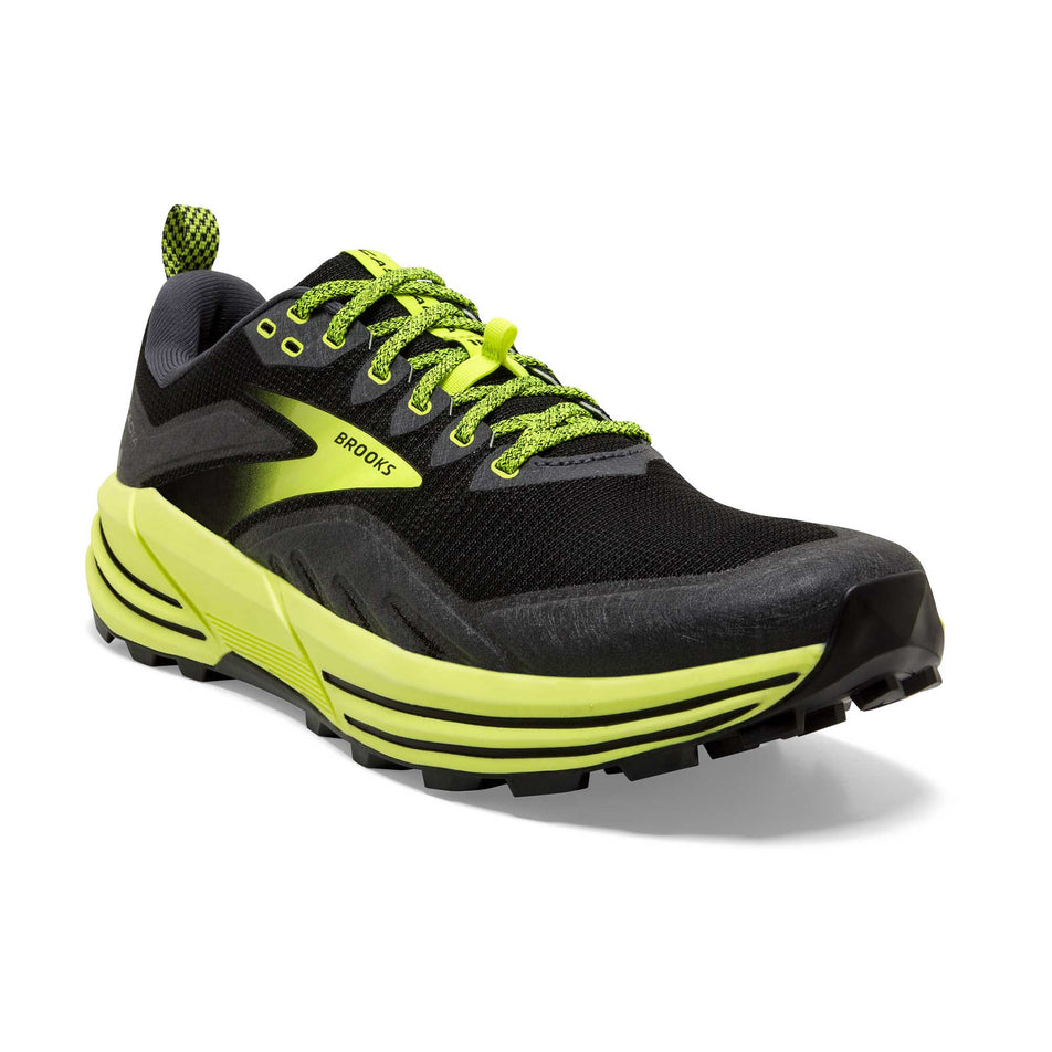 Anterior view of men's brooks cascadia 16 running shoes (6884642947234)