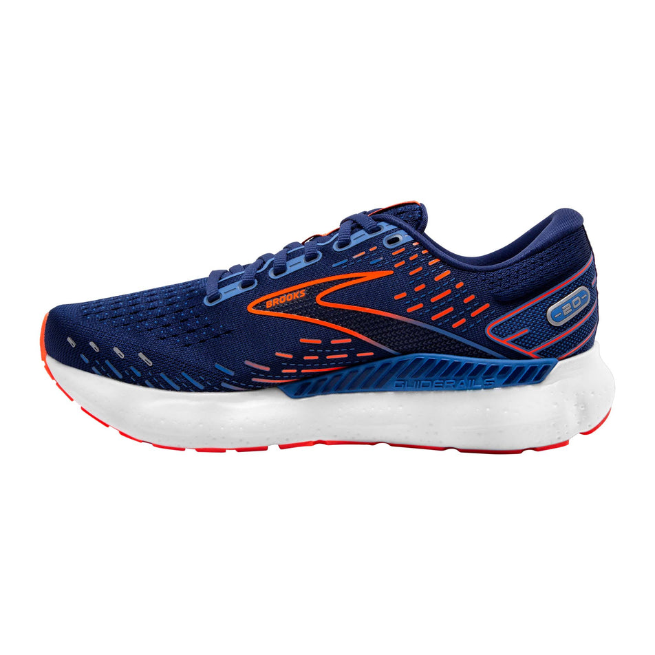 Medial view of men's brooks glycerin gts 20 running shoes (7328972472482)