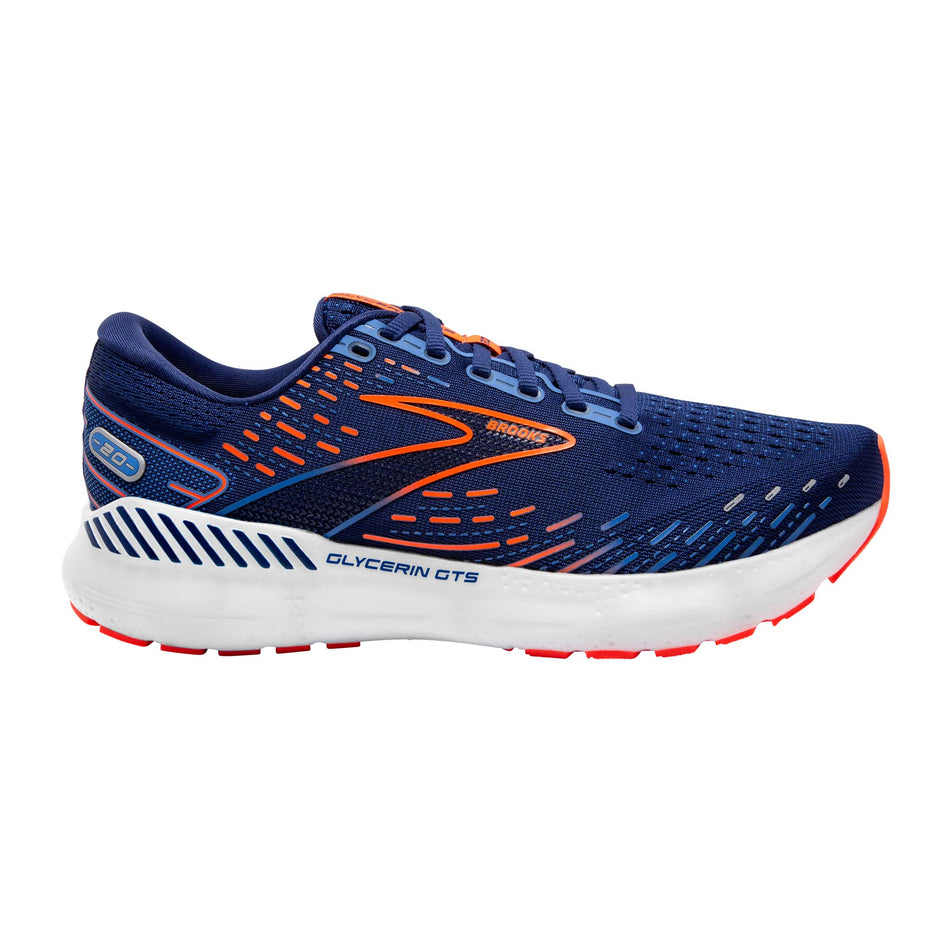 Lateral view of men's brooks glycerin gts 20 running shoes (7328972472482)